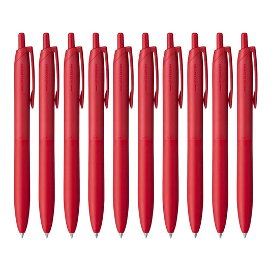 Uni Jetstream Single Ballpoint Pen, Equipped with 0.7mm Lite Touch Ink (Red), Red Body, SXNLS07.15, Set of 10