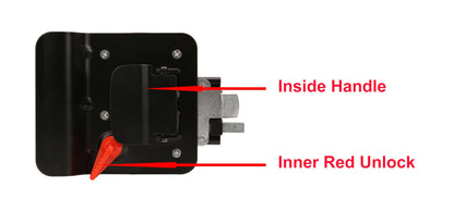 PEAKTOW PTS0007 Heavy Duty Zinc Alloy RV Camper Trailer Motorhome Entry Door Lock with Paddle Deadbolt Four Keys (Black)