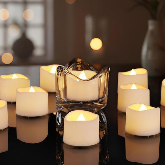 AMAGIC 48 Pack Battery Operated Flameless LED Candle Tea Lights, Fake Electric for Wedding Centerpiece Table Decor, Votive, Halloween, Christmas, Home Decor