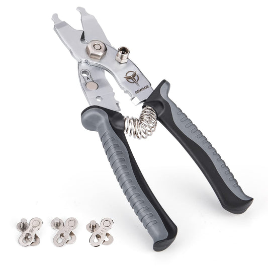GEWAGE Bike Bicycle Pliers- 5 in 1 Bike Tool Kit for Cable Cutter/Chain Quick Link Switch/Cable Reaming/Spare Master Link/Inner Cap Clamp - Professional Bicycle Tool with Bicycle Missing Link