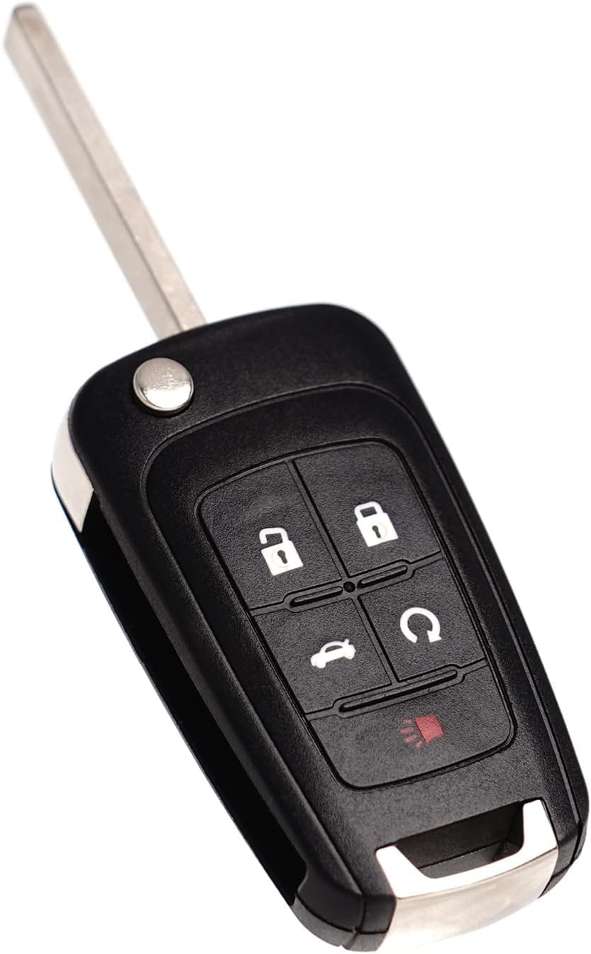 VOFONO 5 Buttons Flip Car Key Fob Fits for Chevy Camaro 2010-2018/Chevy Cruze 2011-2016/Chevy Equinox 2010-2019/Chevy Malibu 2013-2016 Replacement for P/N: OHT01060512