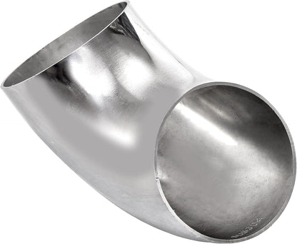 YOUEON 6 Pcs 2.5" 90° Exhaust Elbow Pipe, 304 Stainless Steel Mandrel Bend Elbow Thickness 16GA/0.06", Exhaust Pipe Tubing for Car Modified Exhaust System, Stair Handrail, Exhaust Application