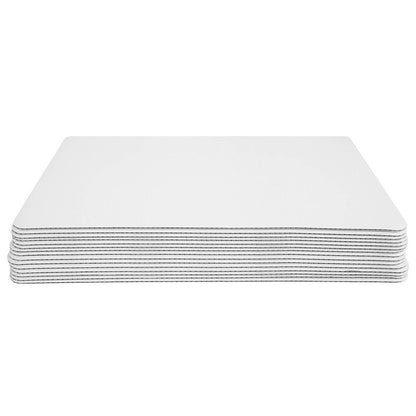 Pack of 15 White Quarter Cake Sheet 13.75” x 9.75” Cake Board Sturdy Rectangle Greaseproof Pad Full 15 Pk Boards