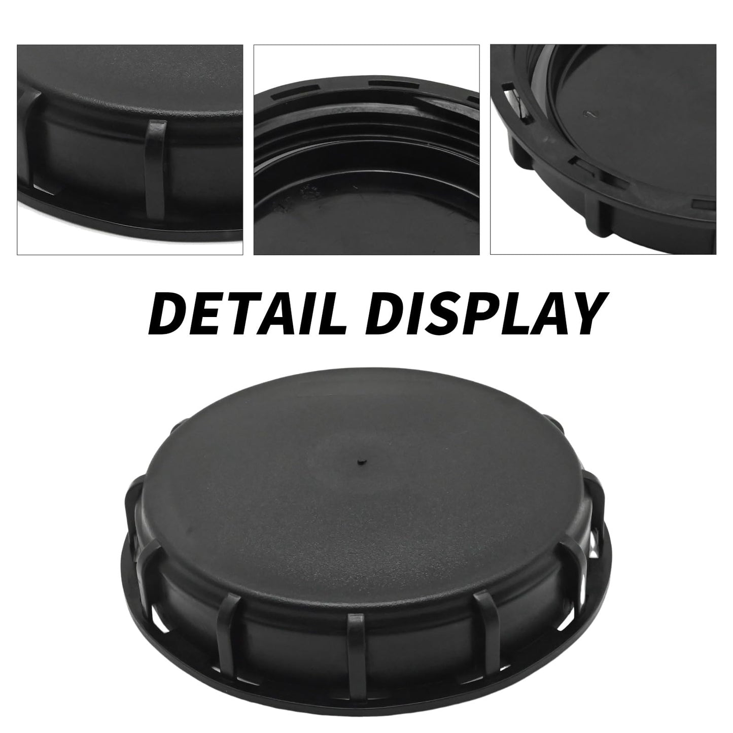 ZUDKSUY 2 Pcs Plastic IBC Storage Tank Caps, Black 6 Inch Leak-Proof Design IBC Tote Tank Cover with Gasket for Chemical Industrial Liquid Storage Tank