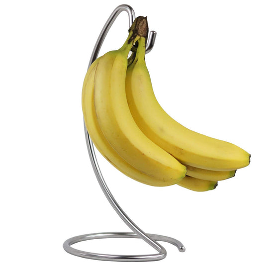 Blue Donuts Banana Hanger Modern Banana Holder Tree Stand Hook for Kitchen Countertop, Kitchen Accessories, Satin Nickel Banana Stand