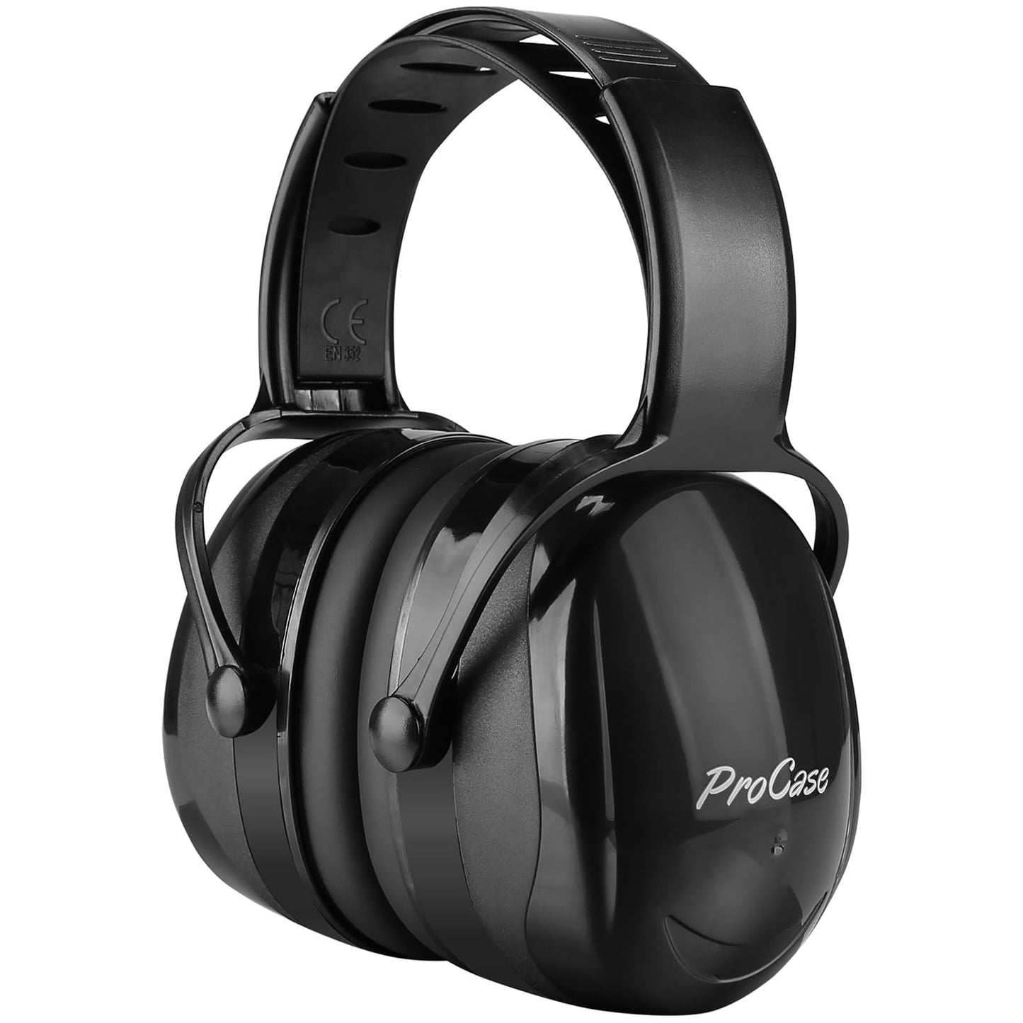 ProCase SNR 36dB Noise Reduction Safety Ear Muffs, Noise Cancelling Headphones Sound Blocking Hearing Protection Earmuffs for Shooting Mowing Construction -Black