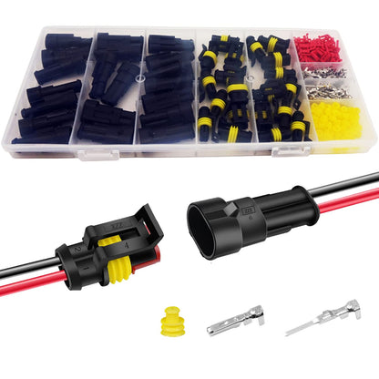Twippo 20 Kits 2 Pin Connector Automotive Electrical Connectors 2 Wire Connectors Waterproof Connector Disconnect and Connect 22-16 AWG