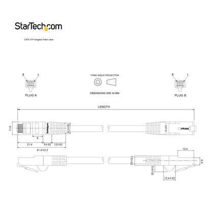 StarTech.com N6PATCH50WH Gigabit Snagless RJ45 UTP Cat6 Patch Cable, 50-Feet (White)