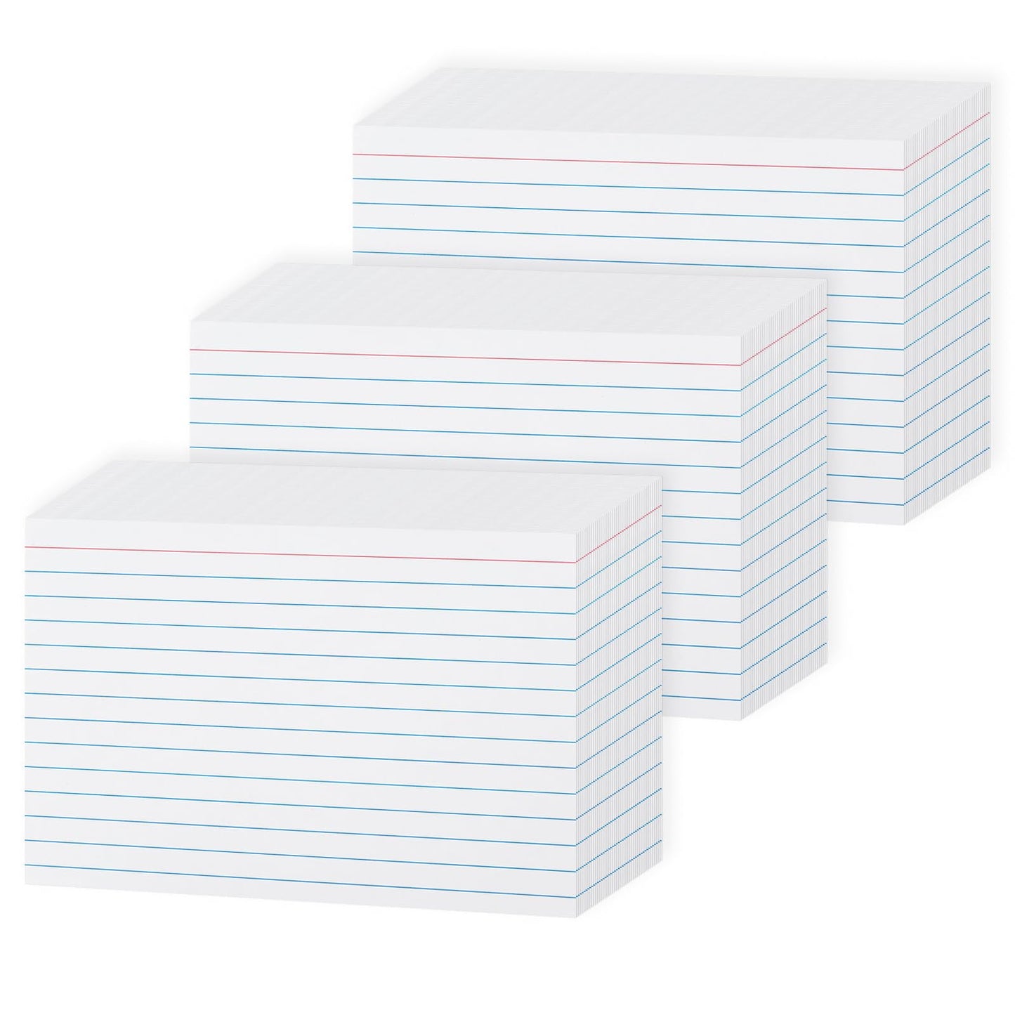 300 Pack 4x6 Lined Note Cards - Goefun 90LB White Index Cards 4 x 6 Ruled Flashcards for Studying, Note Taking and to Do List