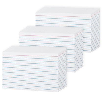 300 Pack 4x6 Lined Note Cards - Goefun 90LB White Index Cards 4 x 6 Ruled Flashcards for Studying, Note Taking and to Do List