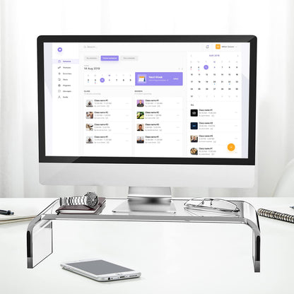 Acrylic Monitor Stand Riser - Acrylic Laptop Stand, Clear Monitor Stand, Monitor Riser for Desk Keyboard Storage Office, Home, School