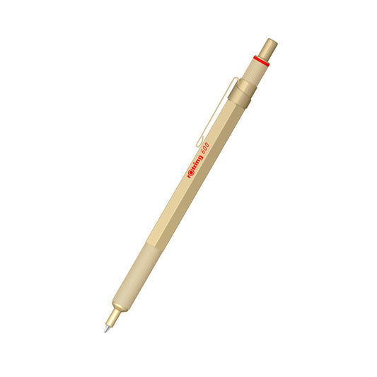 Rotring 600 Metallic Ballpoint Pen Medium Point Black Ink Gold Barrel Refillable 1 Count