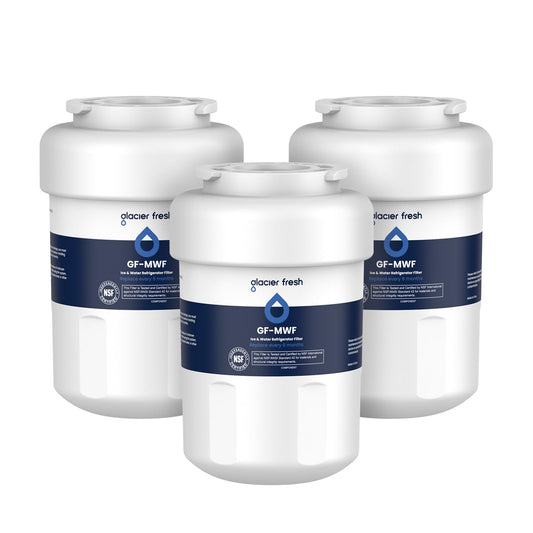 Glacier Fresh Replacement for MWF Refrigerator Water Filters, SmartWater MWFP, MWFA, GWF, HDX FMG-1, WFC1201, RWF1060, 197D6321P006, Kenmore 9991, 3 Pack