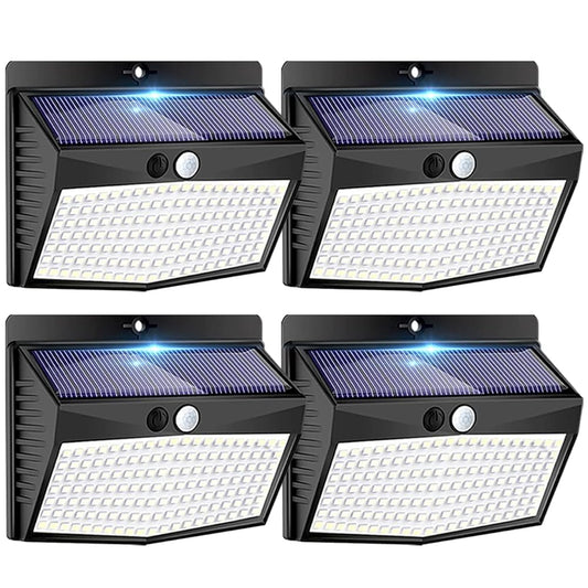 Peasur Solar Lights Outdoor Motion Sensor Light, 3 Modes Solar Wall Lights, IP65 Waterproof Wireless Solar Powered Security Lights for Backyards Fence Garden Deck Garage-Cold White