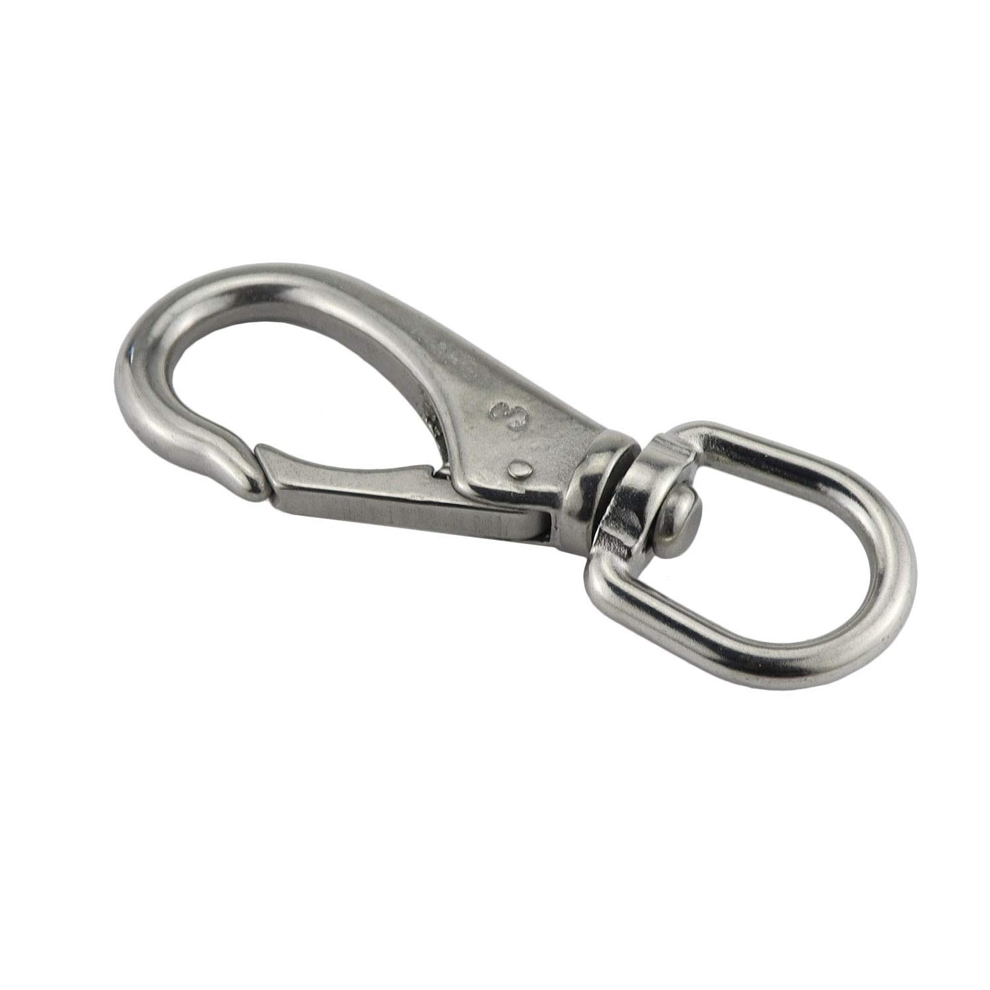 Stainless Steel 304 Swivel Eye Snap Hooks Size3#(M7) Marine Clips Flag Snap Spring Pet Buckles （Pair）