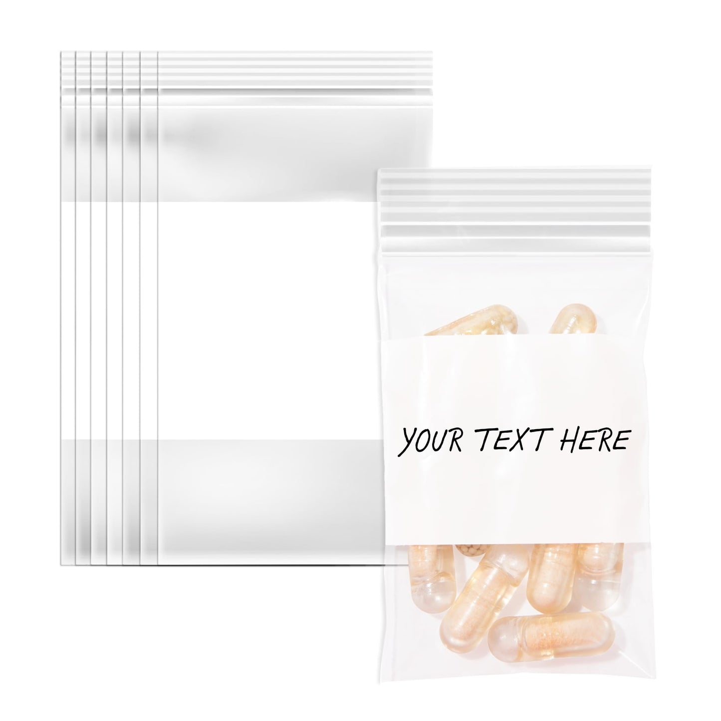 Spartan Industrial - 2" X 3" Plastic Zip Bags With Writable White Block (1000 Count) 2 Mil Small Reclosable Bags for Jewelry, Buttons, Bolts