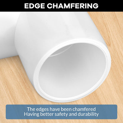 12-Pack 3 Way PVC Fittings 1 Inch, Furniture Grade PVC Pipe Elbow Connector for All DIY Structure and Frames