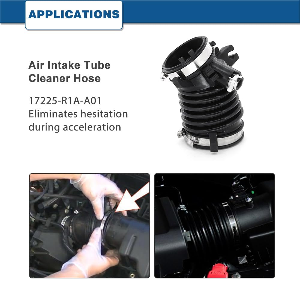 Air Intake Hose Compatible with 2012-2015 Honda Civic 1.8L/ 2013-2015 Acura Ilx 2.0L- Intake Filter Tube Replaces # ‎17225-R1A-A01- Air Intake Duct Tube Boot