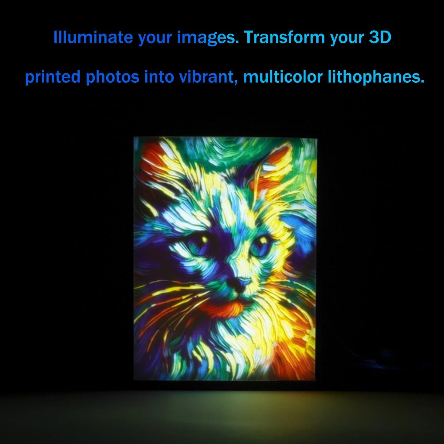BambooSegD 4pcs Lithophane LED Backlight Board Kit KC009 KC010 for Bambu Lab H2D/X1/P1P/A1 LED Light Board LED Backlights Makerworld Model Parts USB 3D Print Accessory Photo Model DIY Light Box