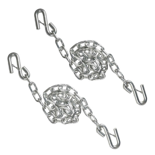 AYMMIC Trailer Hitch Safety Chain, Trailer Accessories, 1/4" Forged Loose-Leaf Chain with U-Shaped Safety Grapple, 48"*1/4" Safety Chain G30 (Pack of 2) Brand: AYMMIC