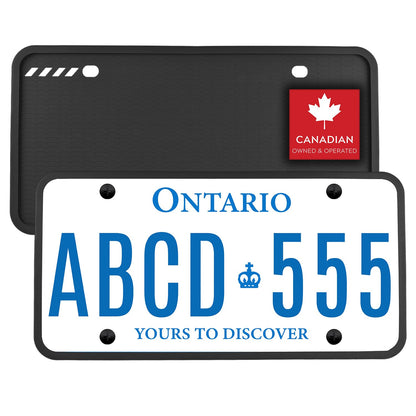 Premium Black Silicone License Plate Frame – 2 Pack, Rust Proof, Rattle Proof, Weather Proof Universal License Plate Holder for Front/Rear, Street Legal, No Obstruction