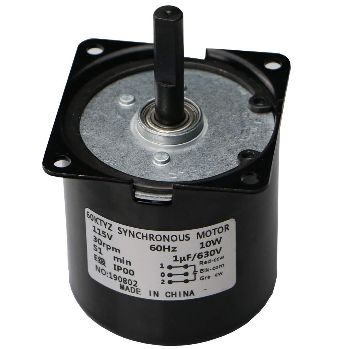 30RPM Reducer Motor Dual Bearing Synchronous Gear AC Motor CW/CCW Control 115V 60Hz 10W 60KTYZ