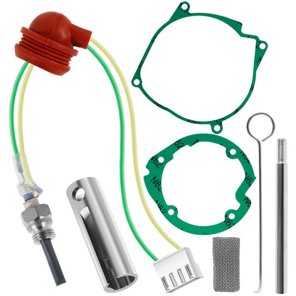 7PCS Glow Plug Repair Kit Air Diesel Heater Plug Service Kit 12V 2KW 5KW 8KW Ceramic Glow Plug Air Diesel Parking Heater Part with Removal Fitting Tool for Parking Heaters