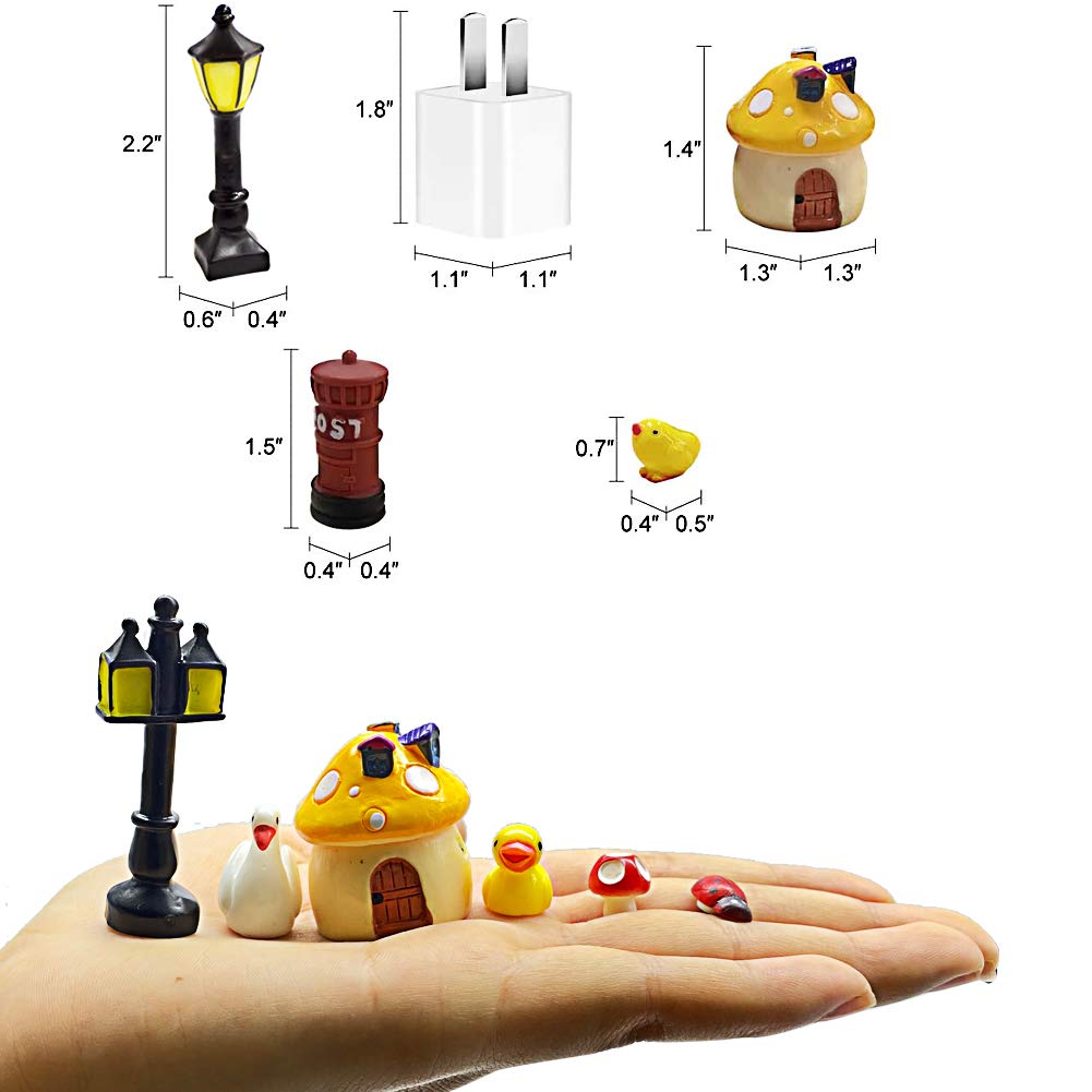Dracarys Selected 100 Pieces Fairy Garden Accessories, Fairy Garden Kit, Mini Resin Animals, Miniature Figurines Decor, Micro Landscape Ornaments Bulk, Garden DIY Kit, Environmental Resin