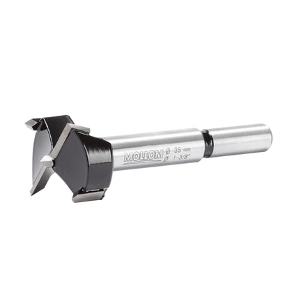 MOLLOM 1-3/8" (35mm) Forstner Drill Bit for Precise Woodworking with Durable YG8 Carbide Thickness of 2.0mm,This Hinge Cutter Tool is Ideal for Hard Wood, Plastic, Plywood