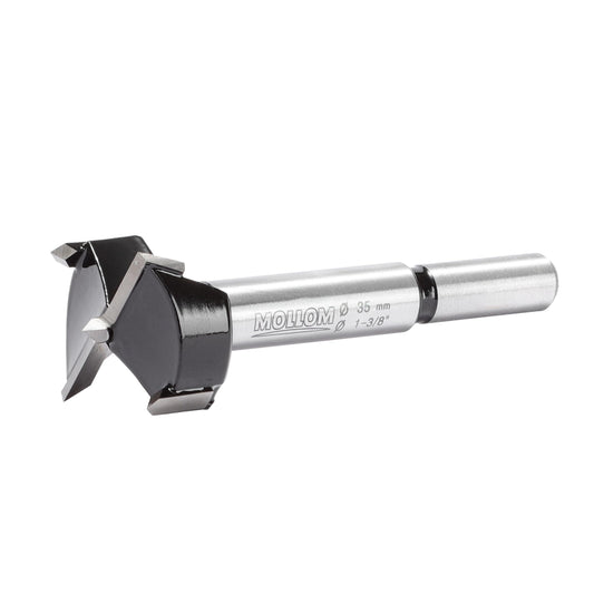 MOLLOM 1-3/8" (35mm) Forstner Drill Bit for Precise Woodworking with Durable YG8 Carbide Thickness of 2.0mm,This Hinge Cutter Tool is Ideal for Hard Wood, Plastic, Plywood