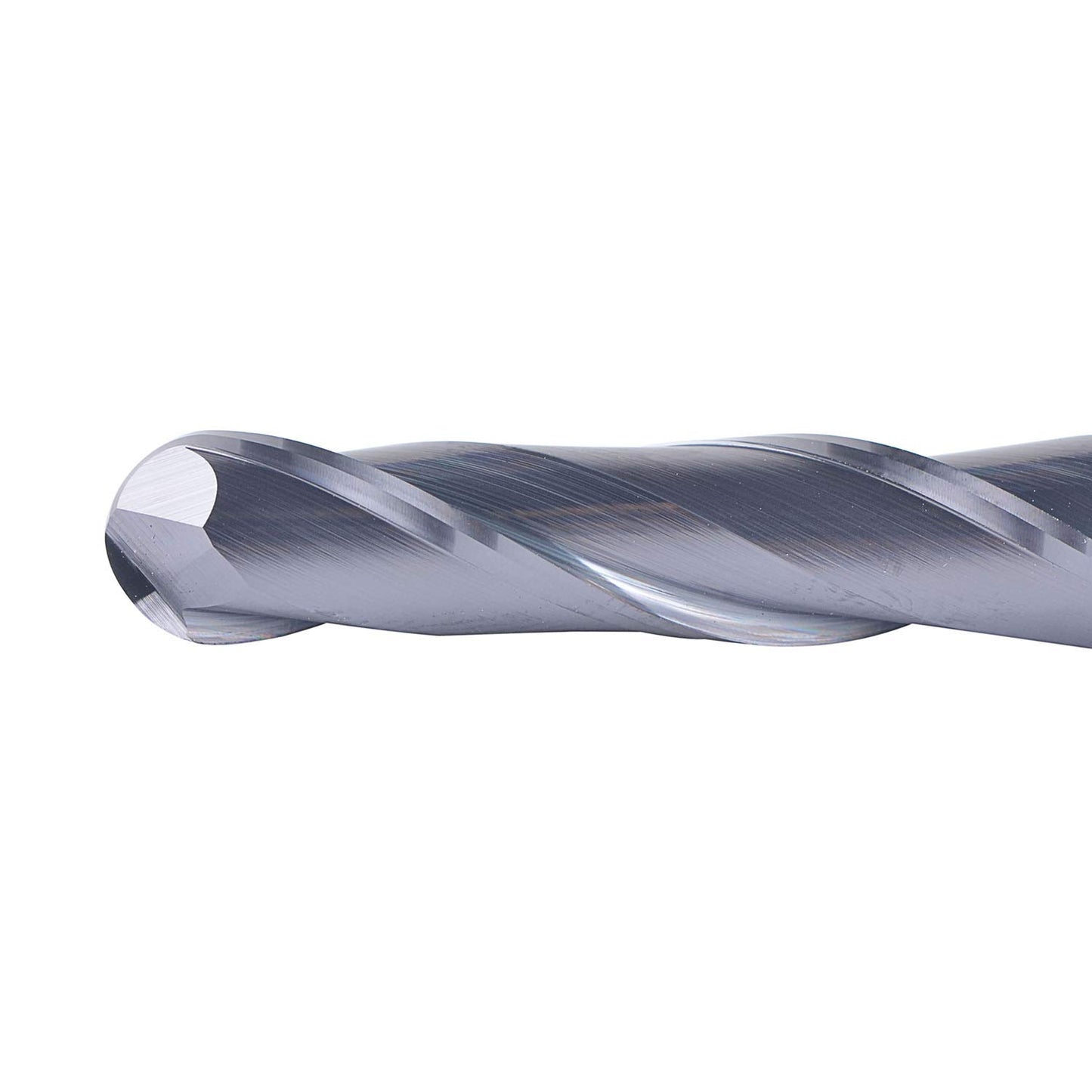SpeTool 14411 Ball Nose Carbide End Mill CNC Cutter Router Bits Double Flute Spiral Milling Tool 1/4 Inch Shank with 3 Inch OVL