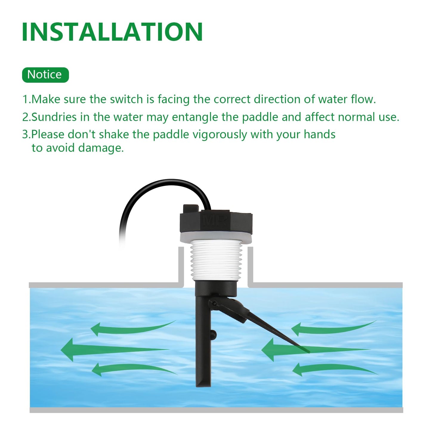 Wengart Flow Switch Assembly with 2-Inch Tee, Compatible with Hayward Goldline Aqua Rite Salt Chlorine Generator Systems, Replaces GLX-FLO-RP, 15ft Cable for In-ground Pools, Fixes No Flow Light
