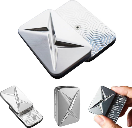 OBEST Adult Fidget Slider Push Slider Toy Office Stress Relief ADHD Autism Sensory Brick Blocks Silver Fidget Toy（Silber