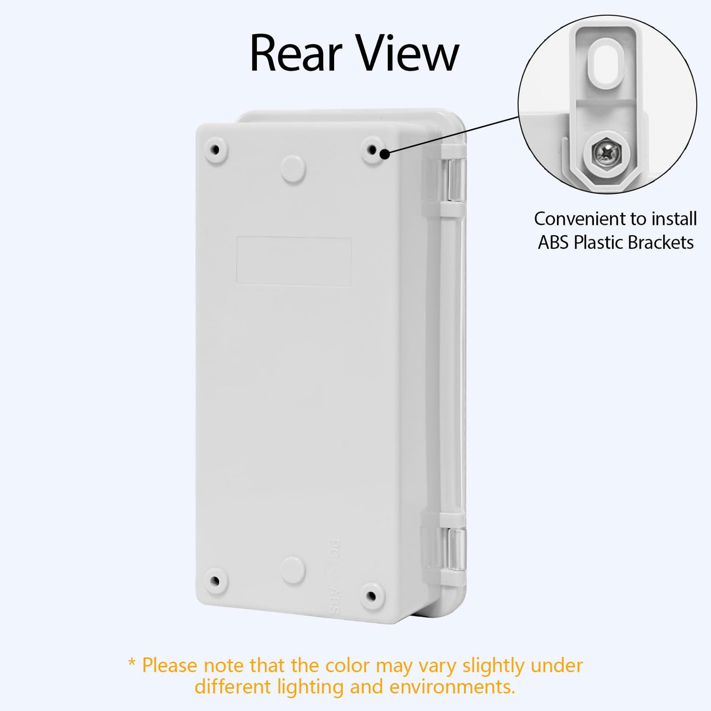 LMioEtool ABS Plastic Dustproof Waterproof IP65 Junction Box Hinged Shell Universal Electrical Project Enclosure Gray (7.9"x3.9"x2.8" Clear Cover)