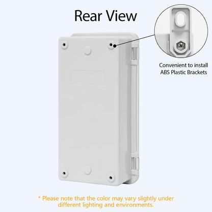LMioEtool ABS Plastic Dustproof Waterproof IP65 Junction Box Hinged Shell Universal Electrical Project Enclosure Gray (7.9"x3.9"x2.8" Clear Cover)