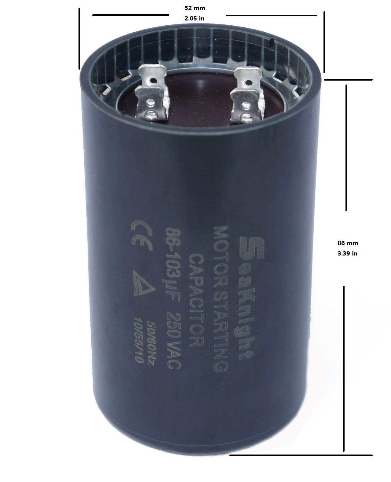 KBL 86-103 MFD (uF) Motor Start Capacitor Compatible for Franklin Control Box 2801074915, CRC 2824085015 3/4 and 1 HP Well Pump and Others