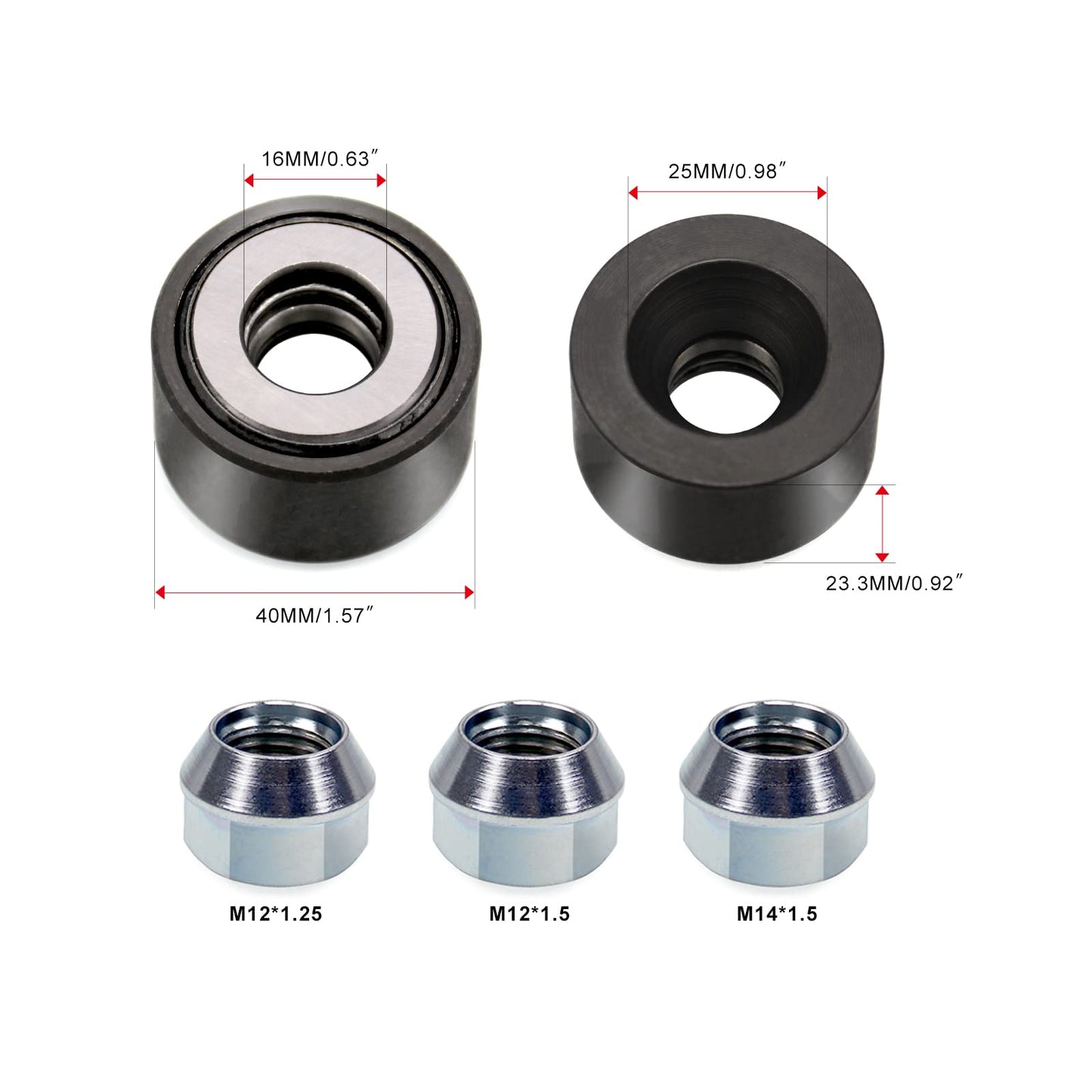 RULLINE 22800 Wheel Stud Installer Replace Most All Automotive and Light-Duty Truck Wheel Studs Installer Tool Wheel Studs with Wheel Lug Nuts 12x1.25 12x1.5, 14x1.5Safe, Saves Time, Effort