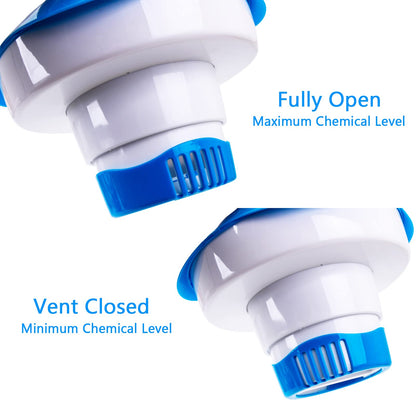 2 PCS Pool Chlorine Floater for 5 PCS 3" CHL orine Tablets, 7" Pool Collapsible Chlorine Floater,Optimal Pool Chlorinator,Adjustable Floating Chlorine Dispenser for Pool of Inground and Above Ground