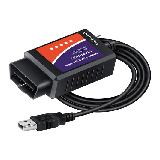 ELM327 USB Adapter OBD2 Scanner for Windows, ELMconfig FoCCCus F0R-Scan Diagnostic Scan Tool with MS-Can/HS-Can Switch OBD2 Adapter for Ford Lincoln Mazda Mercury Series Vehicles