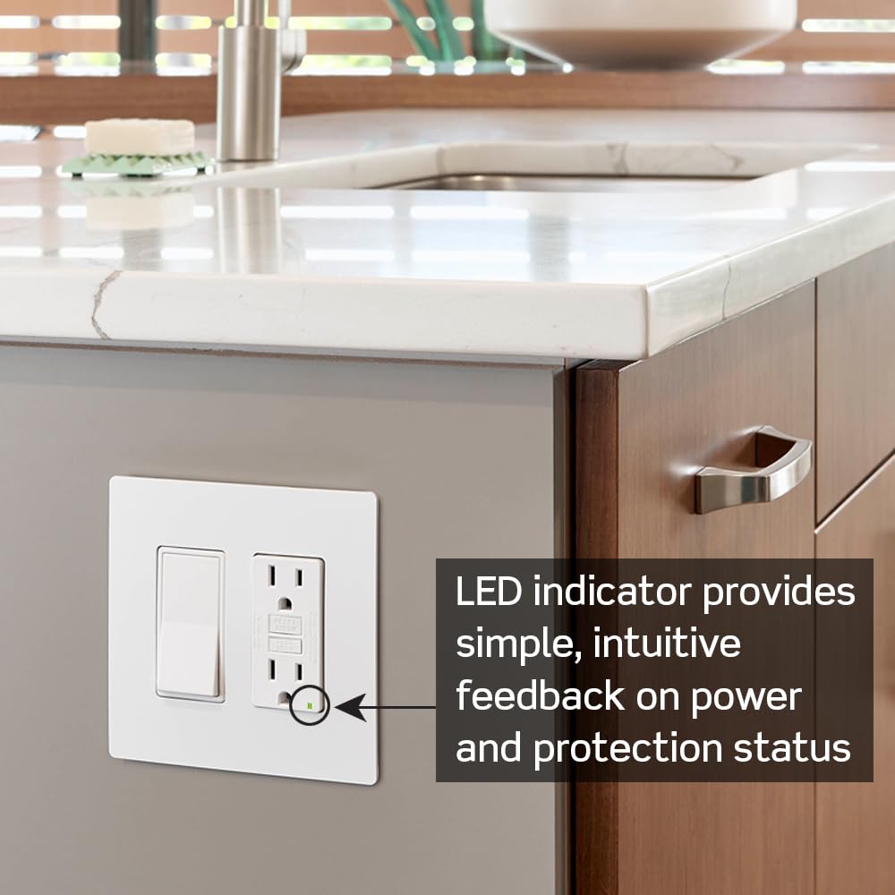 Leviton GFCI Receptacle, 20 Amp Tamper-Resistant, GFTR2-E, Black
