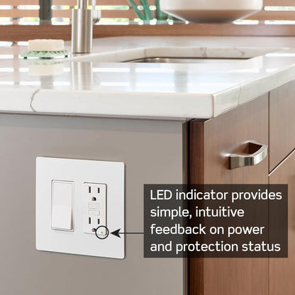Leviton GFCI Receptacle, 20 Amp Tamper-Resistant, GFTR2-E, Black