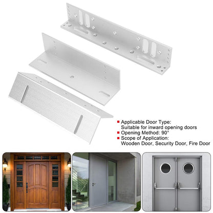 Magnetic Lock Bracket, L&Z Mounting Bracket for Electric Magnetic Lock, Door Lock Support for Wooden Doors Metal Doors Security Doors 280kg/617.3lb