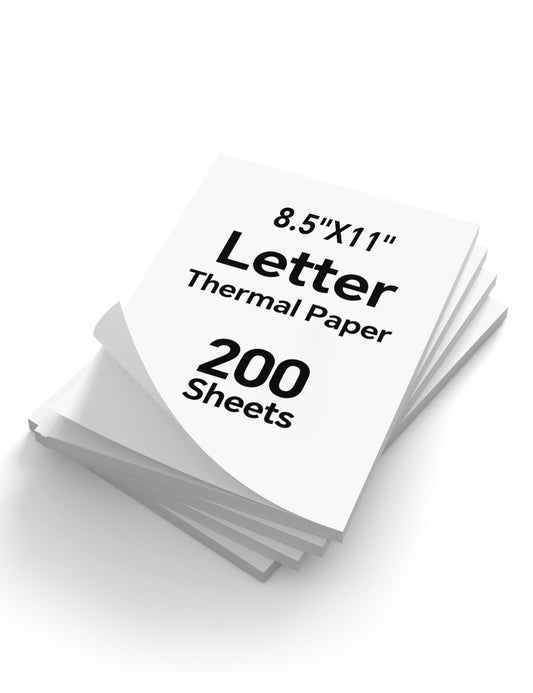 200 Sheets Thermal Printer Paper 8.5x11 US Letter Thermal Paper Compatible with MT610 Pro and Other Thermal Portable Printer