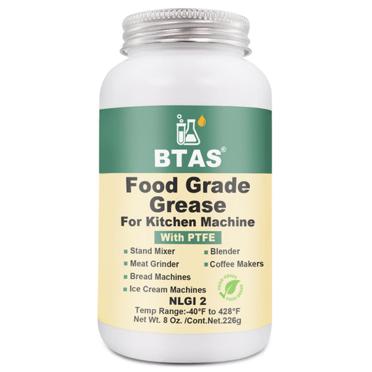 BTAS Food Grade Grease - NSF-H1 Accredited Sanitary Lubricant for Kitchenaid Stand Mixers, Blenders, Coffee Machines, Beer Kegs, Food Processors & Espresso Machines 8oz