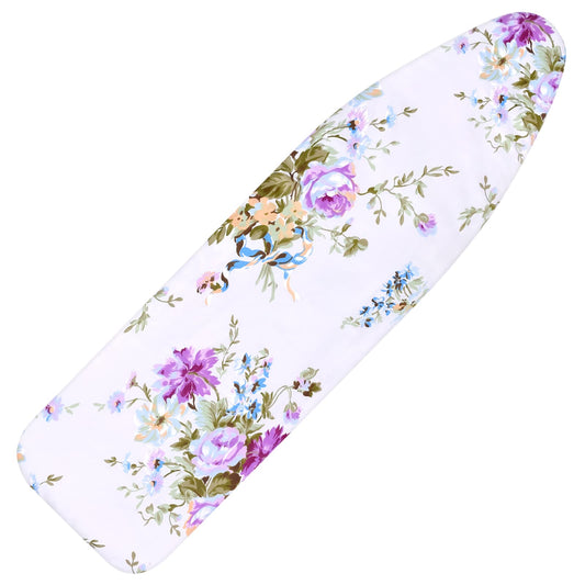 Rerrmico Ironing Board Cover and Pad 15x54 Inch Standard Ironing Board Cover with Elastic Edge and Hook and Loop Fasteners Scorch and Stain Resistant Cotton Ironing Covers with Thick Padding