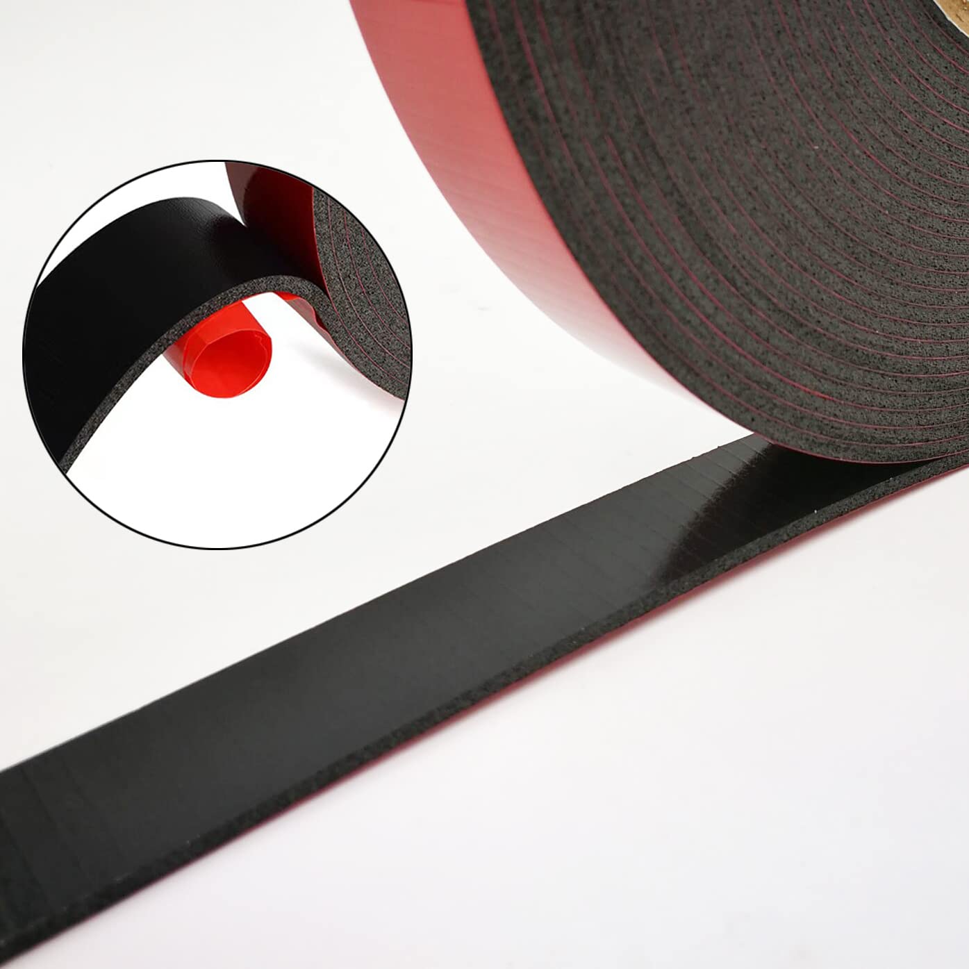 LLPT Double Sided Foam Tape 2 Inches x 50 Ft Durable Adhesive Weatherproof for Fill Gaps Attach Bond and Mount Uneven Or Textured Surfaces (T004B)