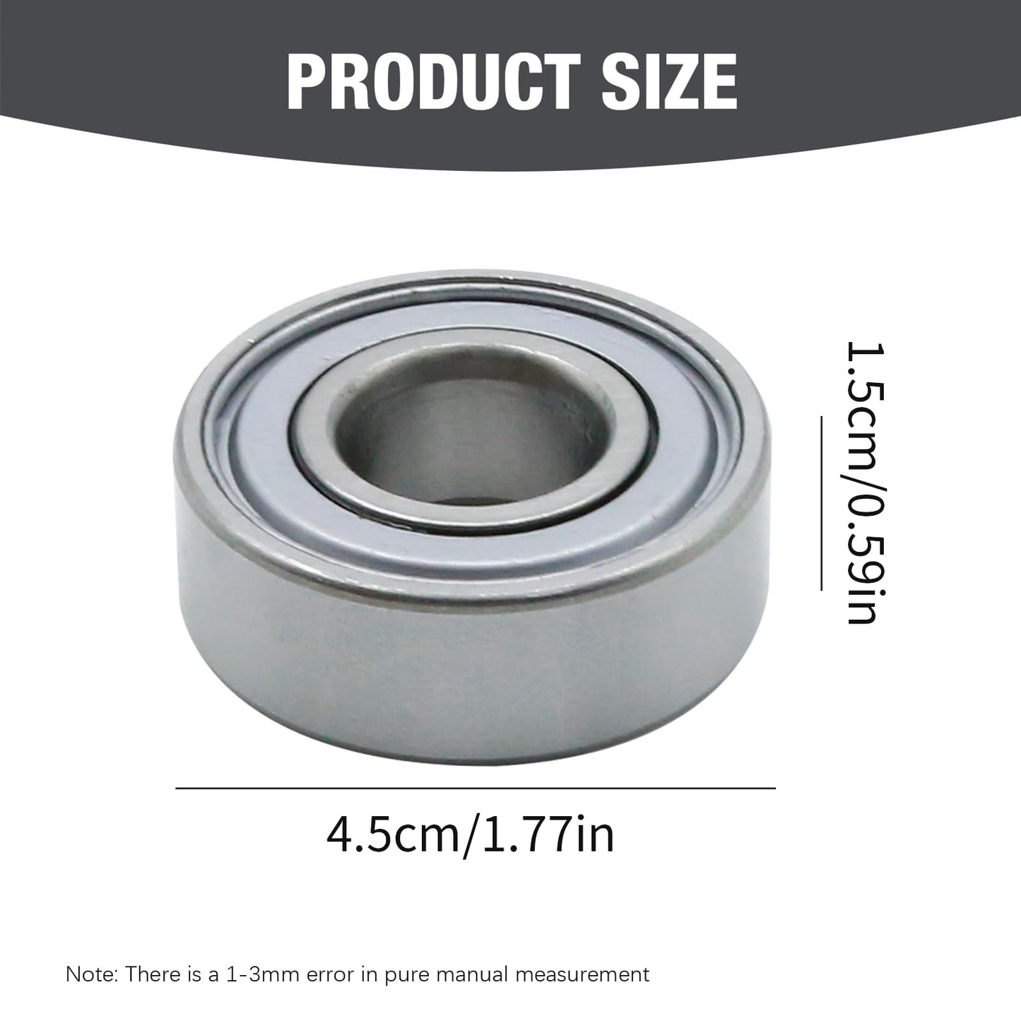 Newnessai 4Pcs Z9504-2RST Spindle Ball Bearing, Replacement for Motorcycles Go-Kart ATVs Snowmobiles Lawn Mowers, Replaces 204BBAR, P204RR6, JD9239