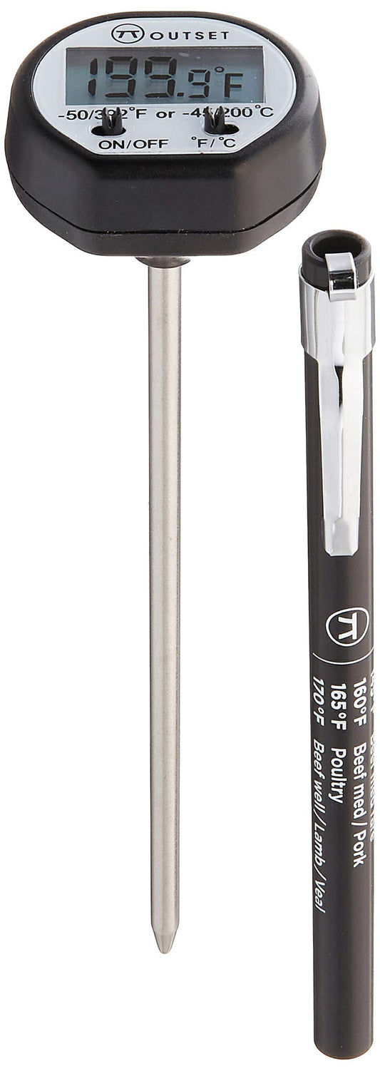 Outset Grill Thermometer, Instant Read Digital BBQ Thermometer