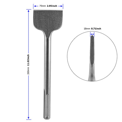 MUKCHAP SDS Max Chisel,2 Piece 3 x 11 Inch Max Tile Removal Chisel,Compatible with SDS Max Hammer