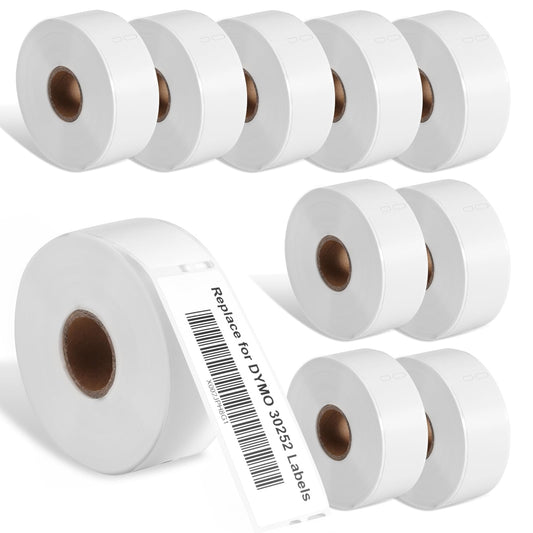 COLORWING Compatible with Dymo 30252 (1-1/8" x 3-1/2") Address Barcode Labels, 28 x 89 mm for Dymo LabelWriter 450, 450 Turbo, 4XL Desktop Printers, 10 Rolls of 350 [Not for Dymo 550 & 5XL]